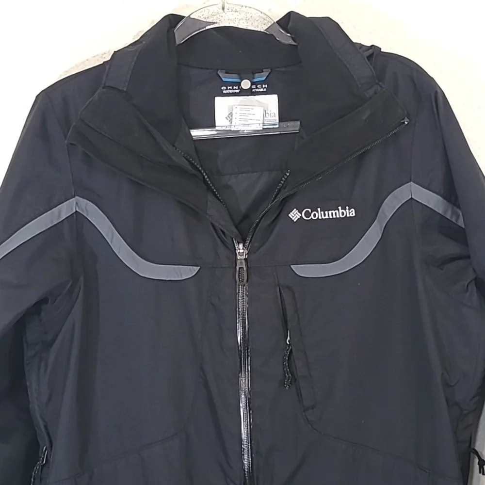 Columbia Interchange Men's Jacket #WM1043 Black/Gray, size Small
